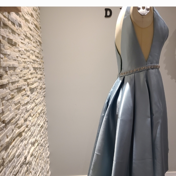 Alyce Paris High Low Cocktail Light Blue Dress. - Picture 11 of 11